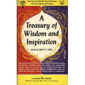    A Treasury of Wisdom and Inspiration David St. Leger Books