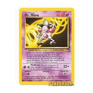  Mr. Mime 27/130 Rare Base 2 Set Pokemon Card Toys & Games