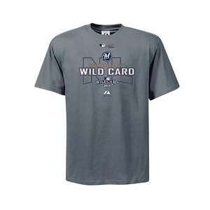 Milwaukee Brewers Youth 2008 NL Wild Card Authentic Collection T Shirt 
