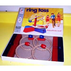   ORIGINAL VINTAGE 1969 RING TOSS WOOD+ROPE ANTIQUE COLLECTIBLE TOY