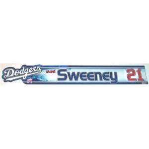  Mark Sweeney #21 2007 Dodgers Game Used Locker Room Name 