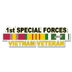 US Army 1st Special Forces Vietnam Veteran Window Strip Decal Sticker 