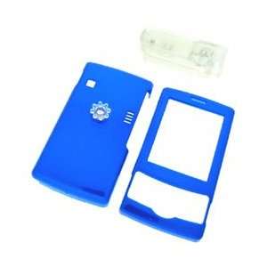  PCMICROSTORE Brand HTC Shadow Solid Dark Blue Snap On Case 