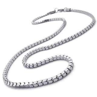 21.6 3mm Mens Silver Tone Stainless Steel Necklace Chain US120718 