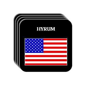  US Flag   Hyrum, Utah (UT) Set of 4 Mini Mousepad Coasters 