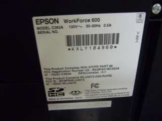 Epson C363A All in One WorkForce 600 Copier/Printer P&R  