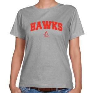  Hartford Hawks Ladies Ash Logo Arch Classic Fit T shirt 