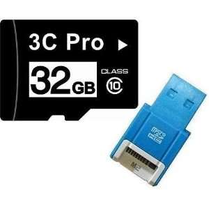  3C Pro 32GB MicroSD MicroSDHC Card 32G Class 10 C10 SDHC 