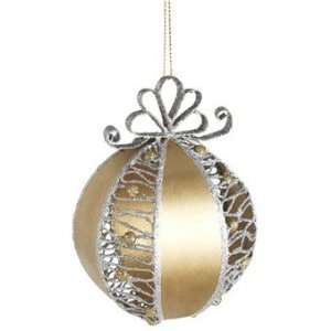 Décor For Home/Garden By CBK Gold Cut Ball Ornament/Metal 
