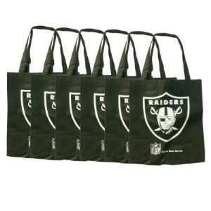  Oakland Raiders 6 Pack Reusable Bags   NFL Football 