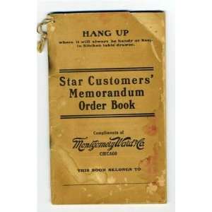  Montgomery Ward Star Customers Memorandum Hang Up Order 