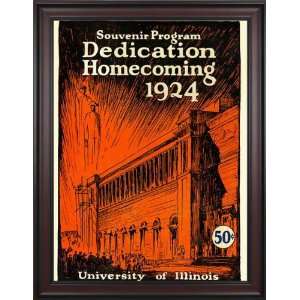  1924 Illinois vs. Michigan 36 x 48 Framed Canvas Historic 
