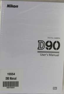 Nikon D90 Genuine Instruction Owners Manual Book NEW  