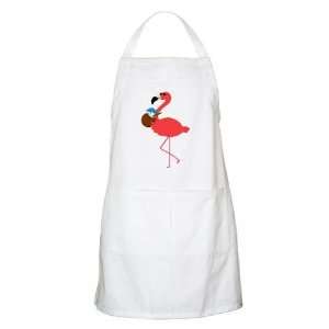 Pink Flamingo with a Cocunut Rum Drink 100% Heavy Twill Apron, 31 