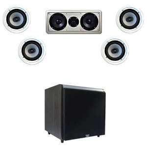  IC8 8 In Wall Speaker System w/Center Channel & 15 Inch 