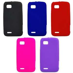  GTMax 5 x Soft Silicone Skin Cover Cases ( Black / Red 