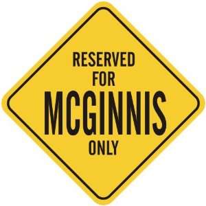     RESERVED FOR MCGINNIS ONLY  CROSSING SIGN