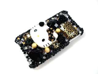   Kitty Leopard Bling Rhinestone Gem 3D Case for iPhone 4 4G 4S  