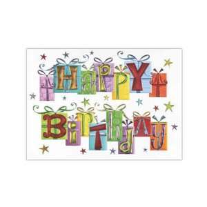 Birthday Boxes   Birthday card with multi level embossing and presents 