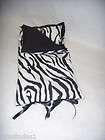 Black White Black Zebra Sleeping Bag Flannel sized for American Girl 