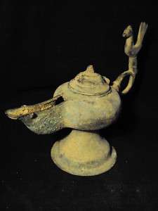Bronze Oil Lamp Islamic C.1000 AD  