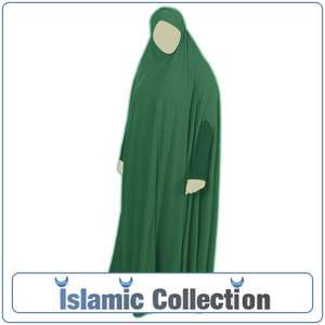 Green feet length khimar 66IN jilbab islamic dress wear  
