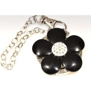  Gerbera Black Daisy Silver Foldable Handbag Hanger with 