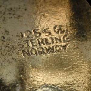   Earrings Vintage Sterling Silver Enamel Clips Ivar Holt Norway  