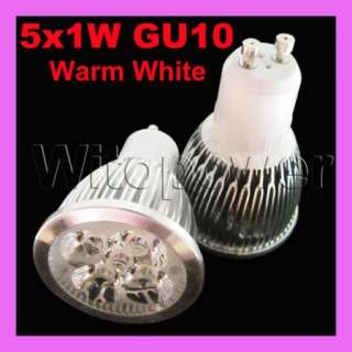 20x Lot 5W 5X1W GU10 LED Lamp Warm White Light Bulb High Power 
