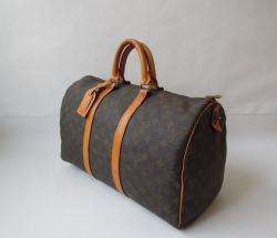   LV Louis Vuitton Monogram Canvas Leather Keepall 45 Travel bag Luggage