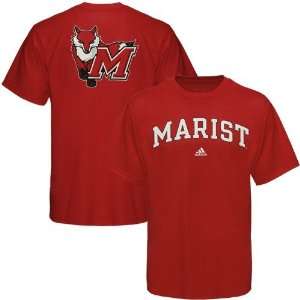   NCAA adidas Marist Red Foxes Red Relentless T shirt