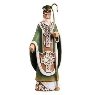 Woodcut Green Irish Saint Patrick Figure