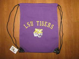 NWT LSU Tigers Drawstring Backpack  