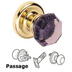 Passage victorian violet knob with contoured radius rosette in pvd pol