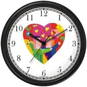  Man & Woman in Heart   Love & Friendship Theme Wall Clock 