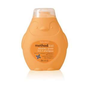 Method Home Care Squeaky Green Kids 3 in 1 Shampoo Fuzzy Peach 10 fl 