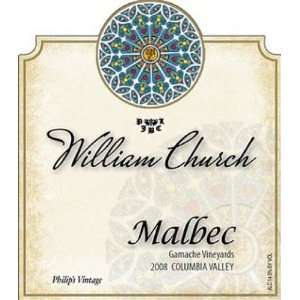    2008 William Church Winery Malbec 750ml Grocery & Gourmet Food
