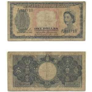  Malaya & British Borneo 1953 1 Dollar, Pick 1a Everything 