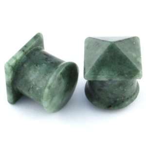    Pair of Nephrite Jade Stone Stud Plugs 7/16 Tawapa Jewelry