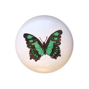 Malachite Butterfly Drawer Pull Knob