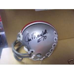 Jim Marshall Ohio State Buckeyes Signed Mini Helmet   Autographed NFL 