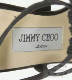 Jimmy Choo Black Multi Strap Gold Embellished Strappy Heels Size 38 