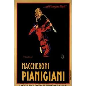 Maccheroni Pianigiani   Poster by Achille Luciano Mauzan (14.5X20.5)