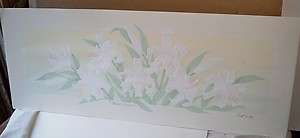   Paper & Watercolor art Tiger Lilies by Ed Cota Pencil Signed  
