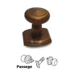 Rustic revival bronze   passage concentric knob with convex square pla