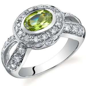  Majestic Brilliance 0.75 carats Peridot Ring in Sterling 