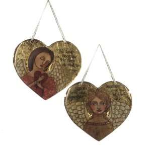   Heart with Angel & Bible Verse Christmas Ornaments