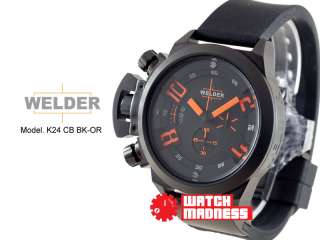 Welder Watch K24 3300 CB BK OR Chronograph Free Ship NR  