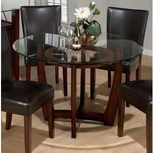  Jofran Carlsbad Round Glass Top Pedestal Dining Table 