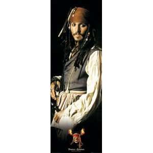   Of The Caribbean 2   Door Movie Poster (Jack Sparrow / Johnny Depp